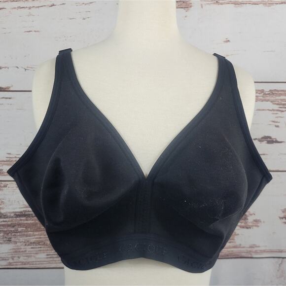 Cacique Unlined Full Coverage No Wire Bras Set of 3 Black Grey Size 46C - Picture 7 of 16